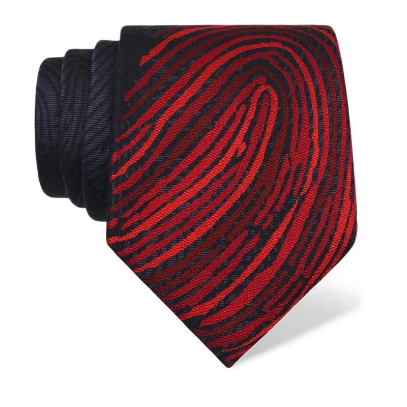 Cravat CROATA Dubrovnik Thematic  Fingerprints by Ivan Vučetić Dark blue  Silk 100%  