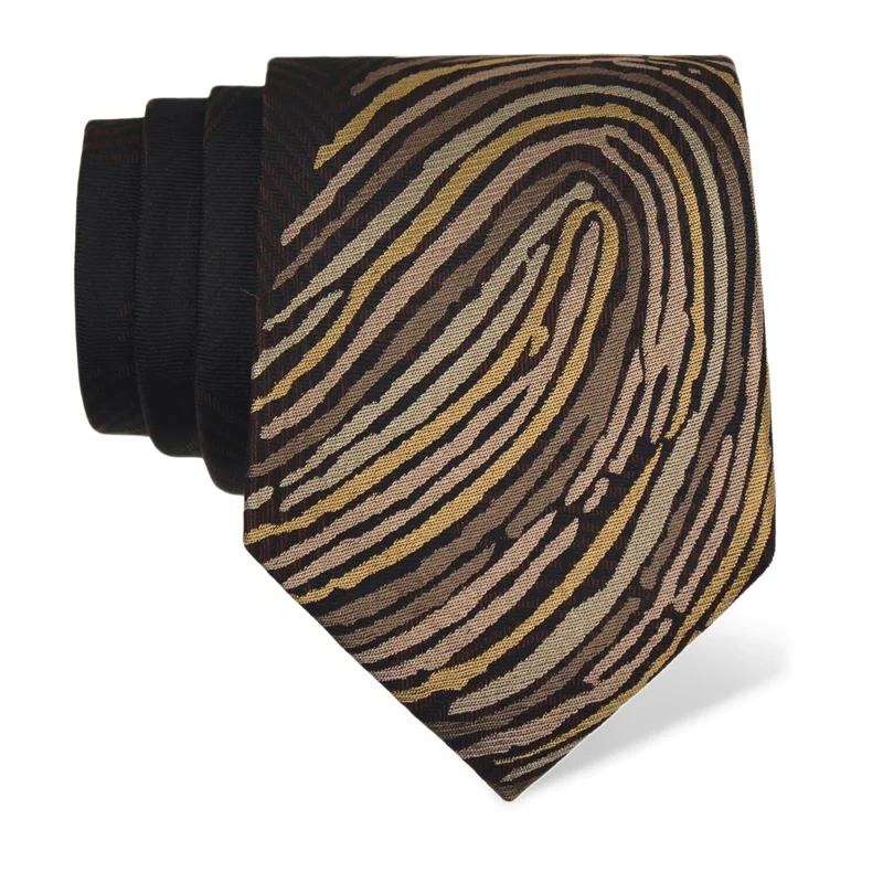 Cravat CROATA Dubrovnik Thematic  Fingerprints by Ivan Vučetić Dark blue  Silk 100%  
