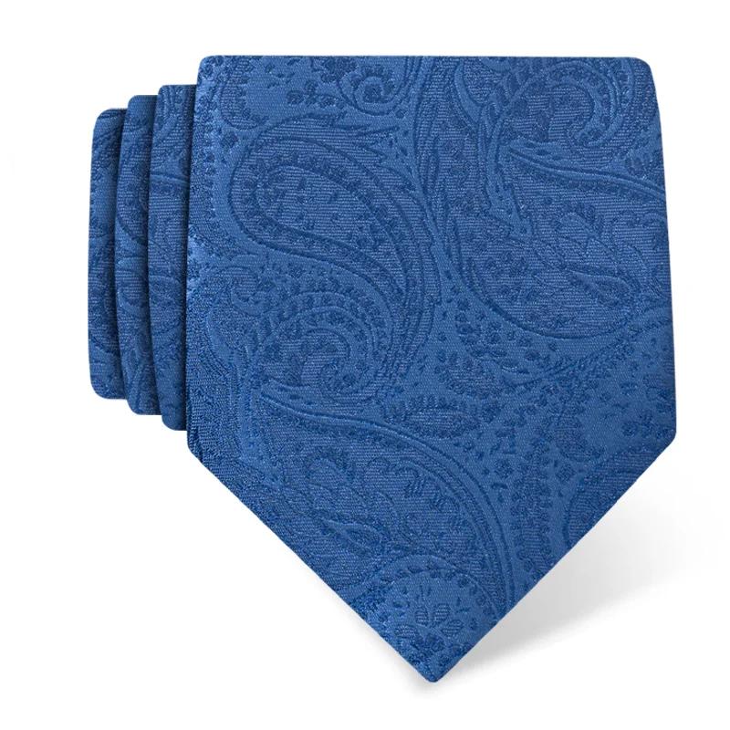 Cravat CROATA CROATA Classic Regular Paisley Blue  Silk 100%  