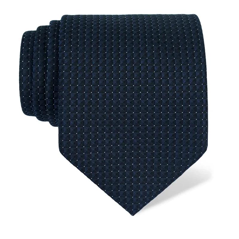 Cravat Classic  Small shapes Dark blue  Silk 100%  