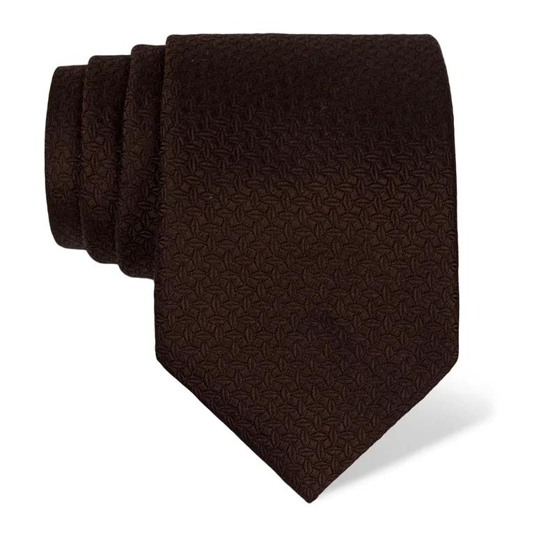 Cravat Classic  Small shapes Brown  Silk 100%  