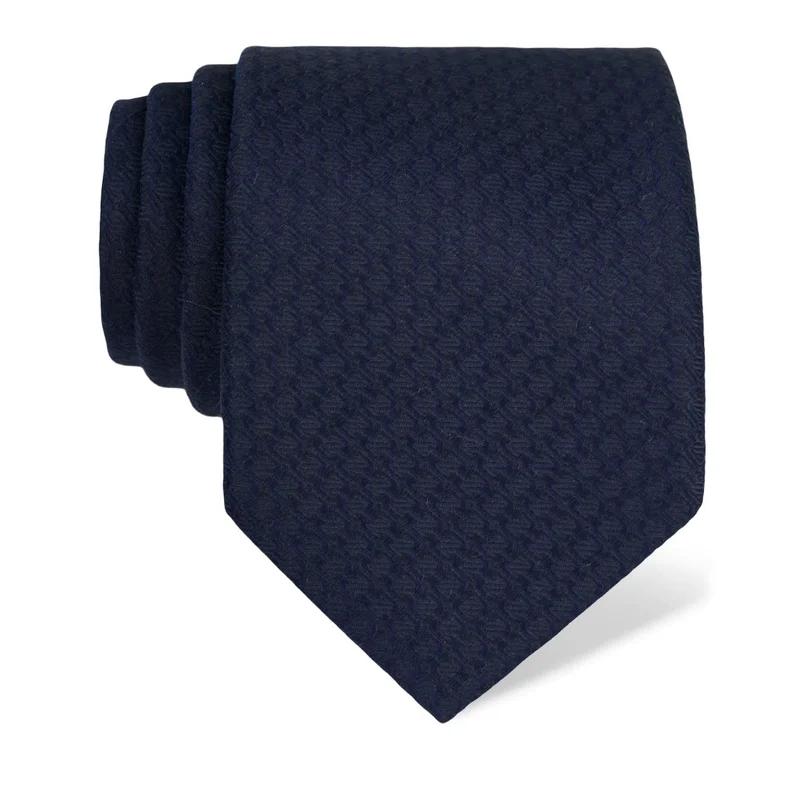 Cravat CROATA Classic  Small shapes Dark blue  Silk 100%  