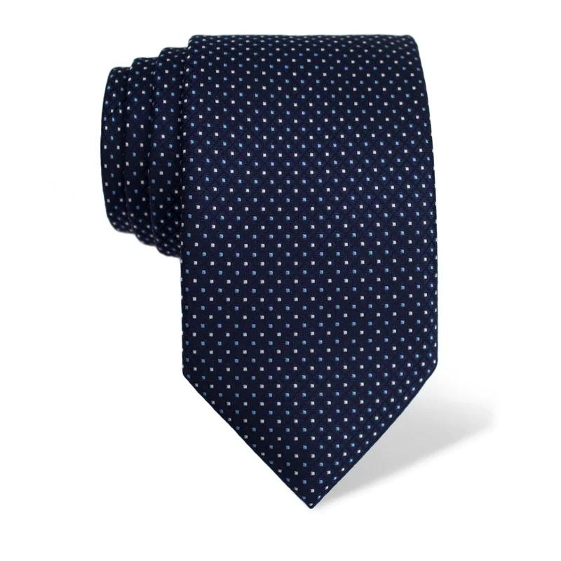 Cravat CROATA Classic  Solid textured Blue  Silk 100%  