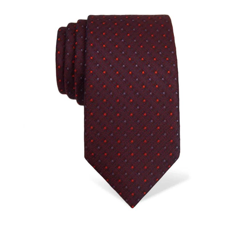 Cravat CROATA Classic  Dots Petroleum  Silk 100%  