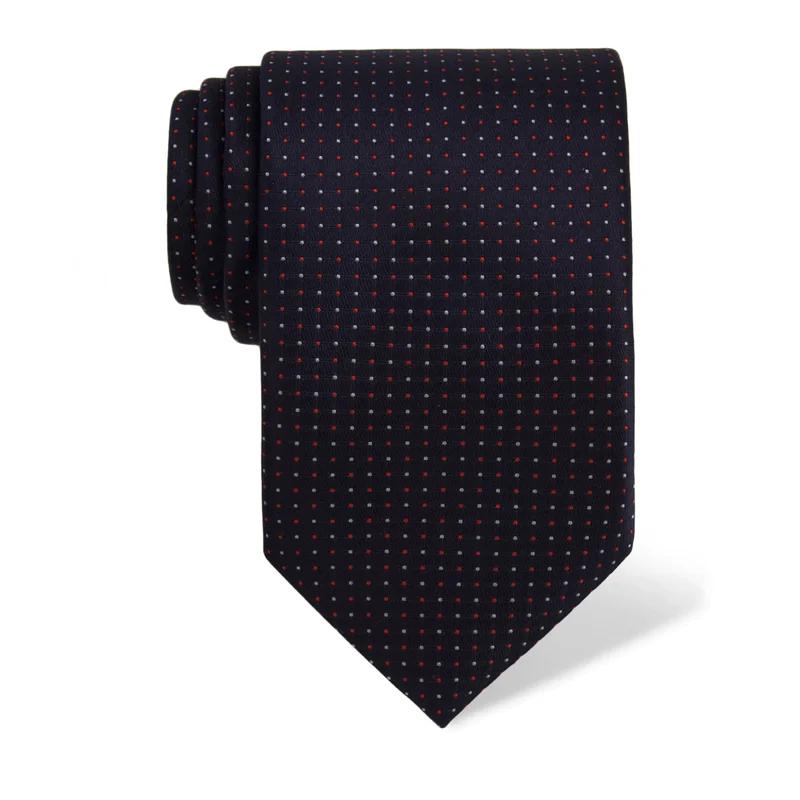 Cravat CROATA Classic  Dots Dark blue  Silk 100%  