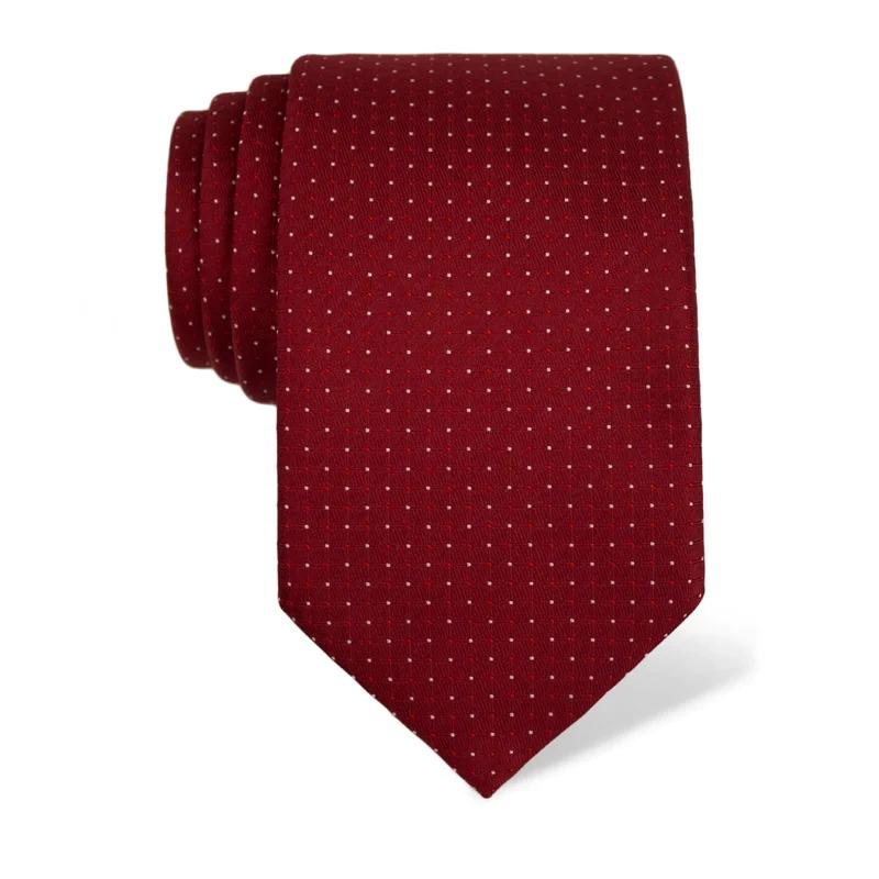 Cravat CROATA Classic  Dots Wine red  Silk 100%  