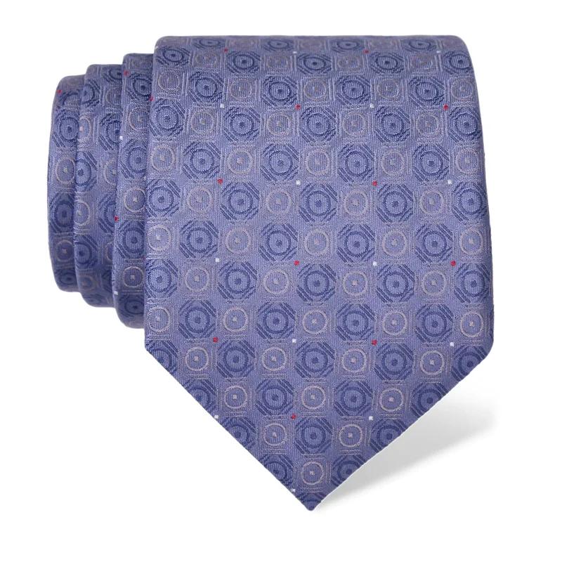 Cravat CROATA Classic  Ovals Light blue  Silk 100%  