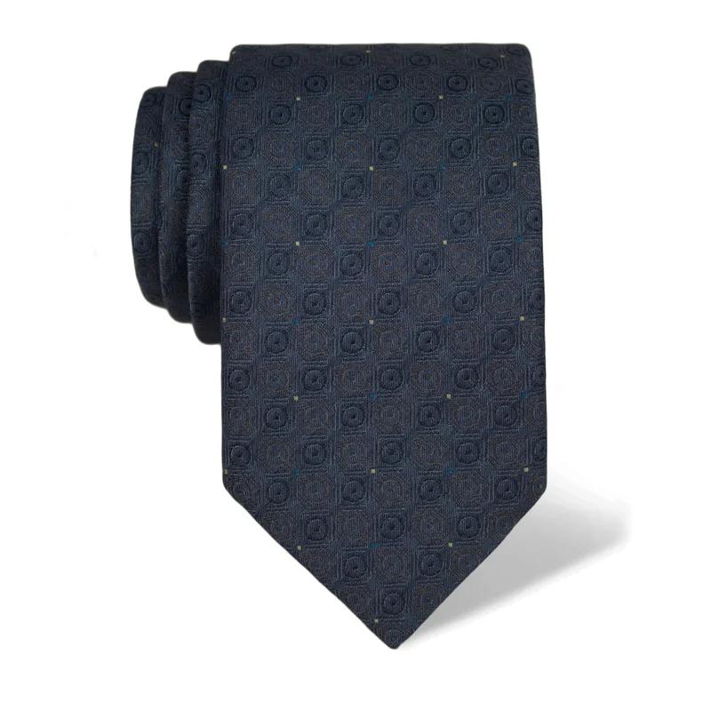 Cravat CROATA Classic  Ovals Light blue  Silk 100%  