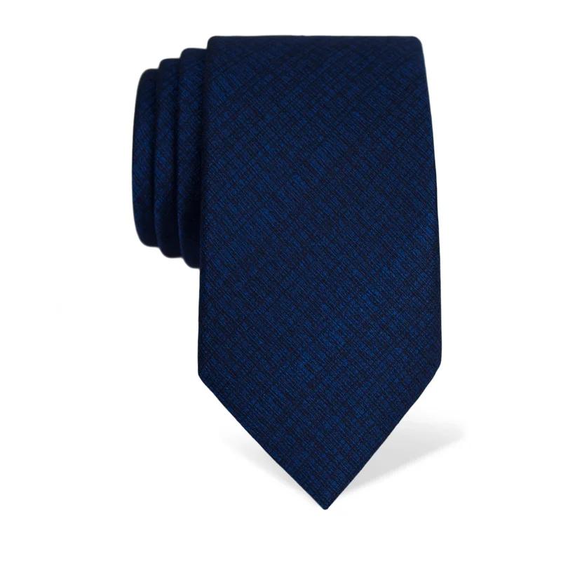 Cravat CROATA Classic  Small shapes Blue  Silk 100%  
