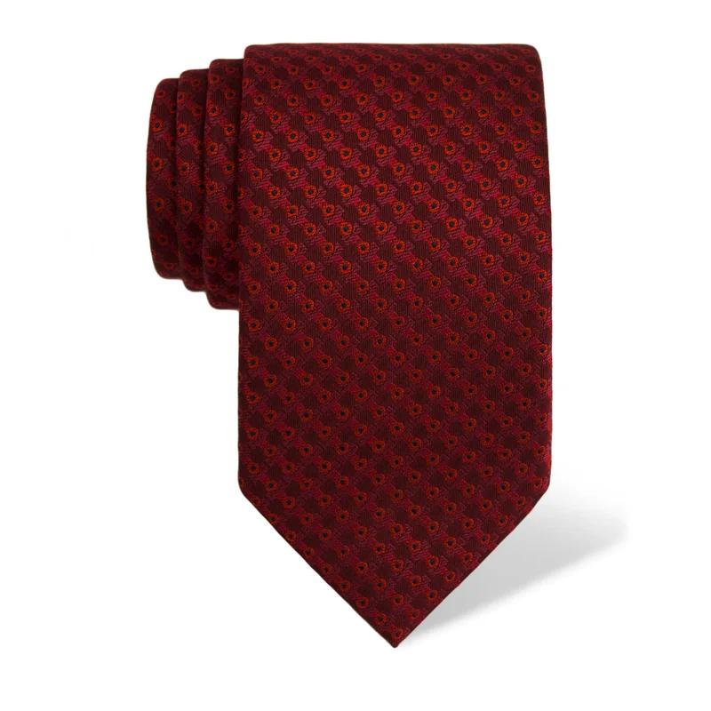 Cravat CROATA Classic  Dots Wine red  Silk 100%  