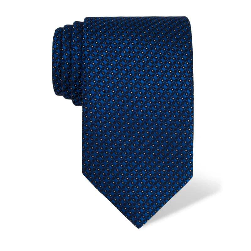 Cravat CROATA Corporate Classic  Small shapes Blue  Silk 100%  