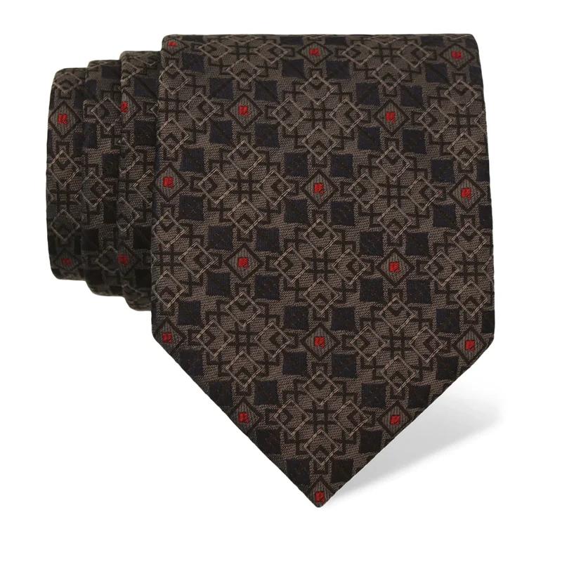 Cravat CROATA Brijuni Classic  Squares Grey  Silk 100%  