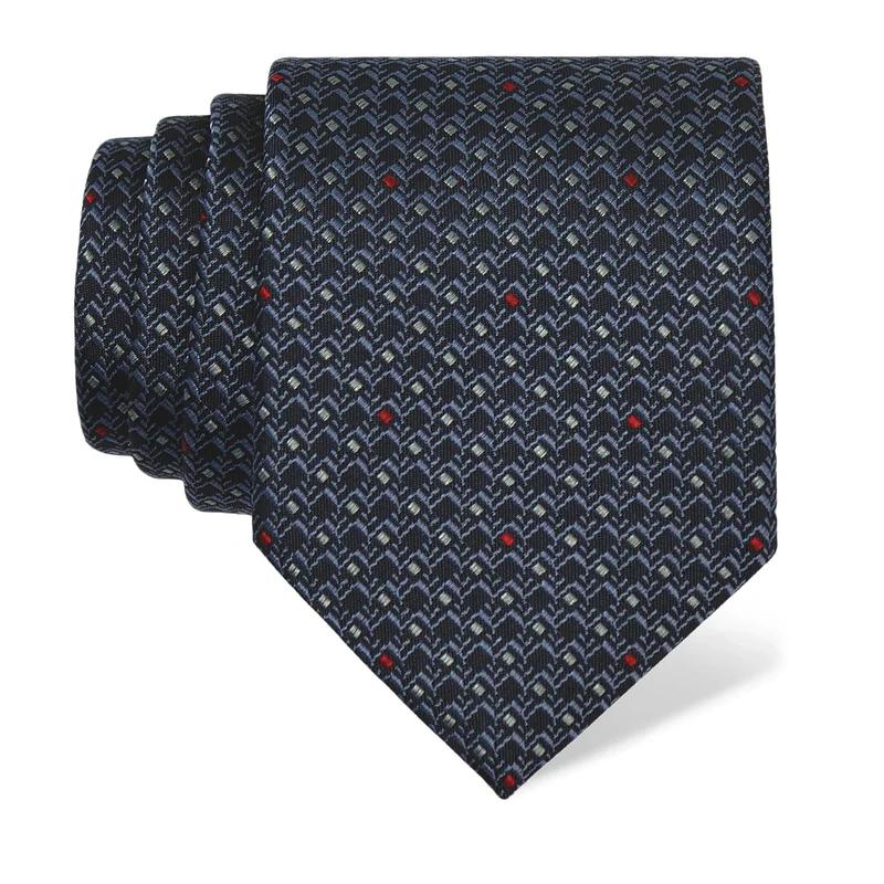 Cravat CROATA Classic  Small shapes Blue  Silk 100%  