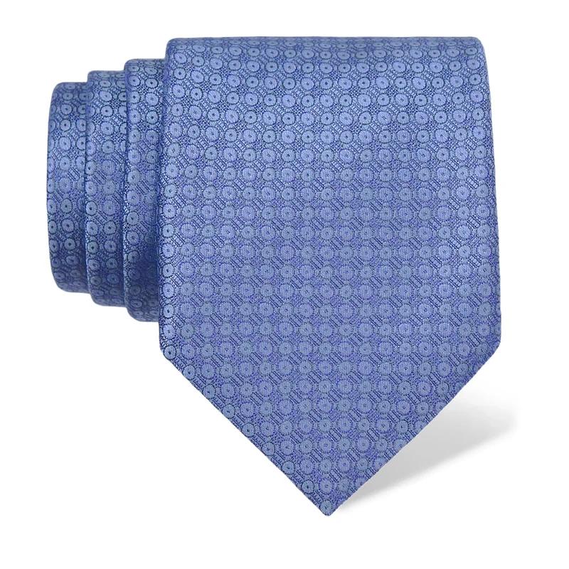 Cravat CROATA Classic  Small shapes Light blue  Silk 100%  