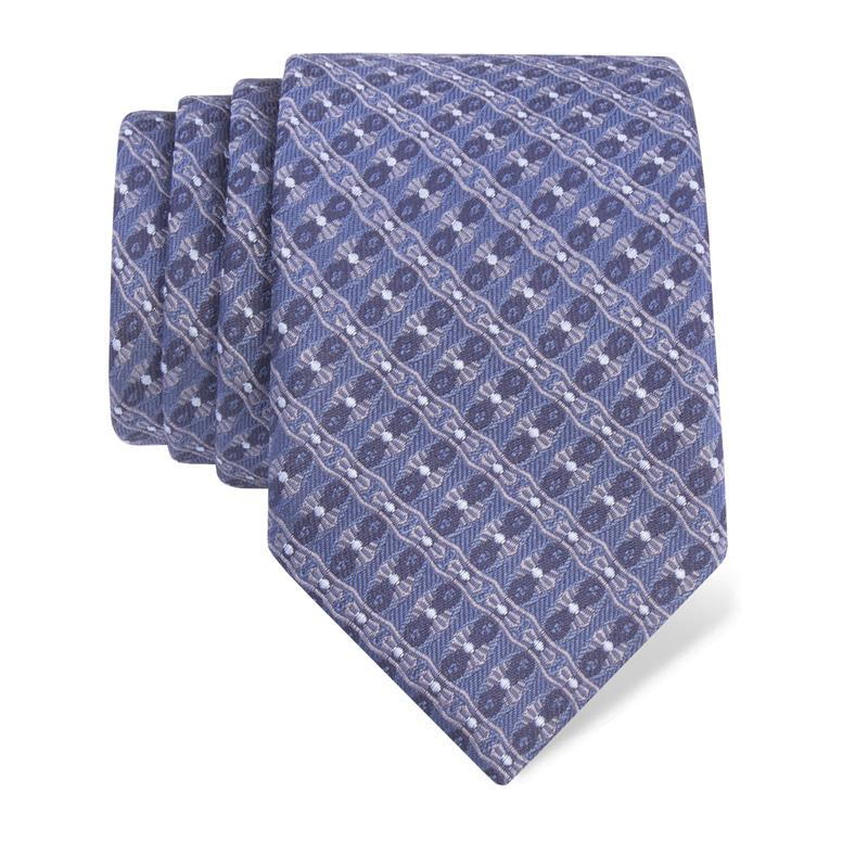 Cravat CROATA Teflon Classic  Dots Blue  Silk 100%  