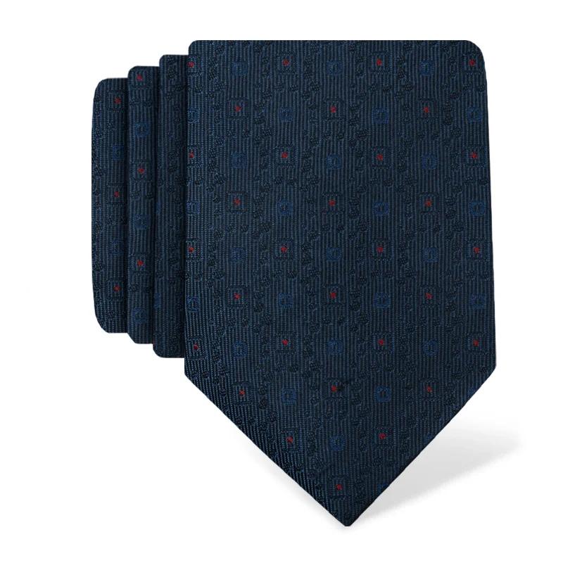 Cravat CROATA Teflon Classic Cravat Teflon Ovals Blue  Silk 100%  