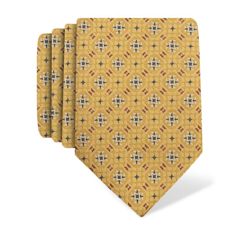 Cravat CROATA Teflon Classic Cravat Teflon Other Yellow  Silk 100%  