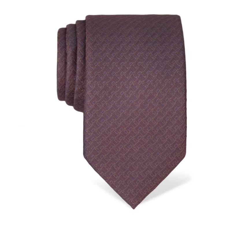 Cravat CROATA Classic  Small shapes Pink  Silk 100%  