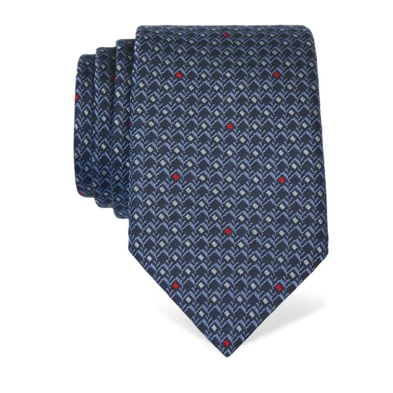 Cravat CROATA Classic  Small shapes Blue  Silk 100%  