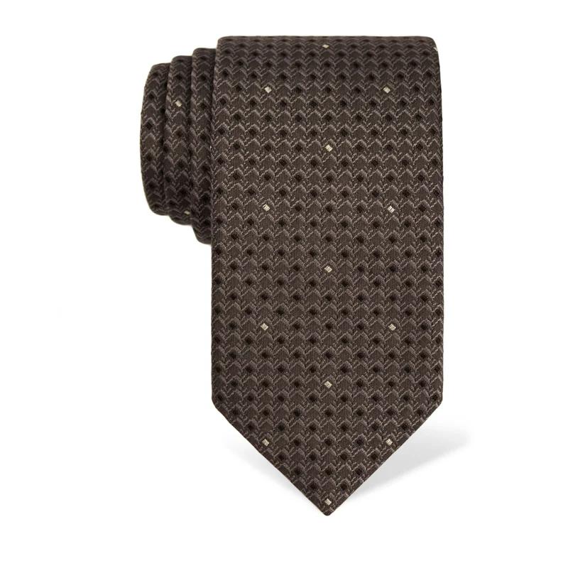 Cravat CROATA Classic  Small shapes Grey  Silk 100%  
