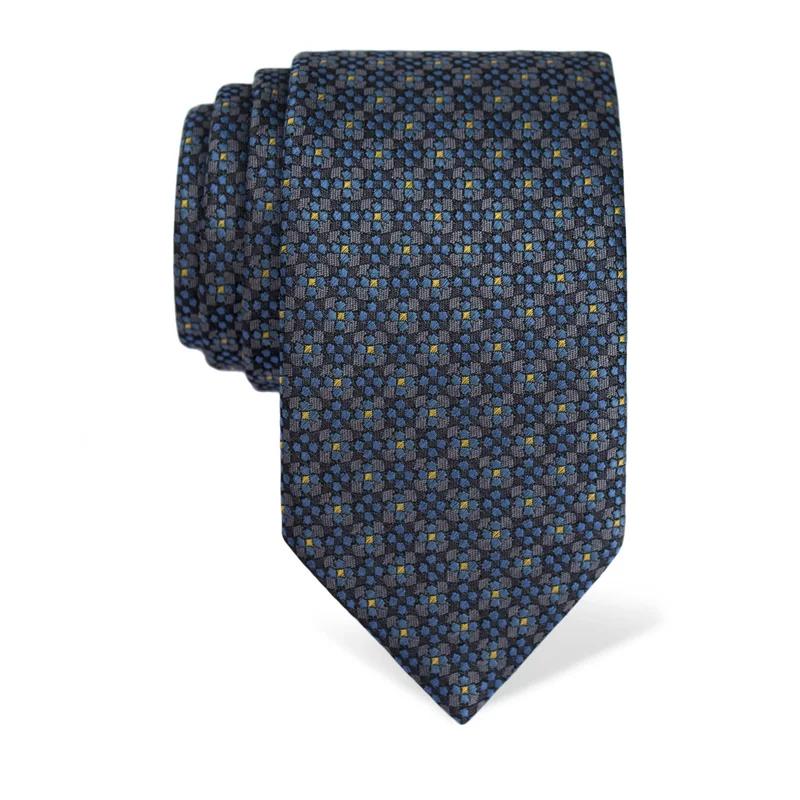 Cravat CROATA Classic  Small shapes Grey  Silk 100%  