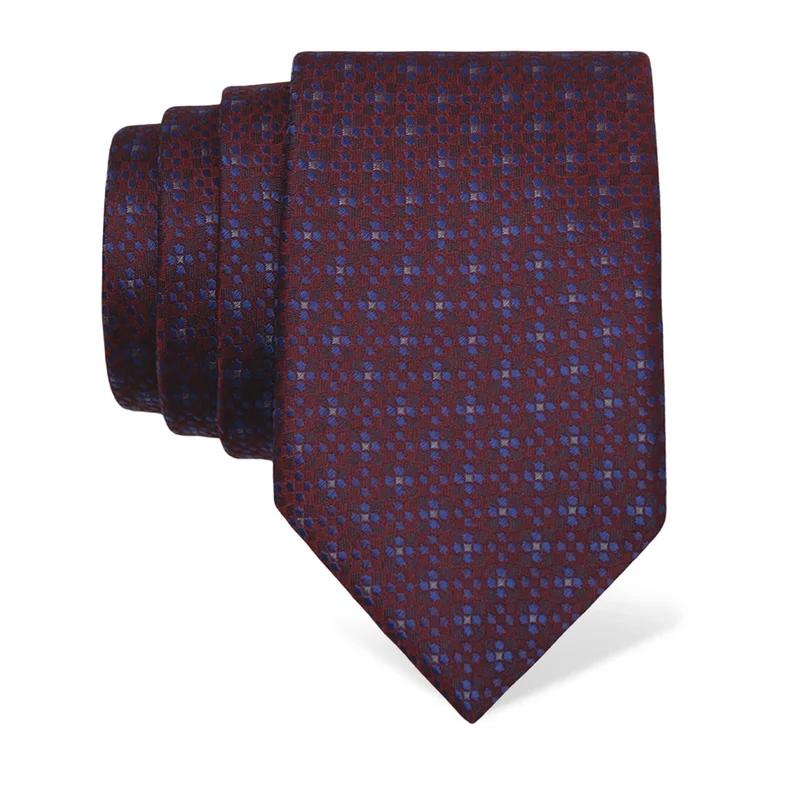 Cravat CROATA Classic  Small shapes Wine red  Silk 100%  