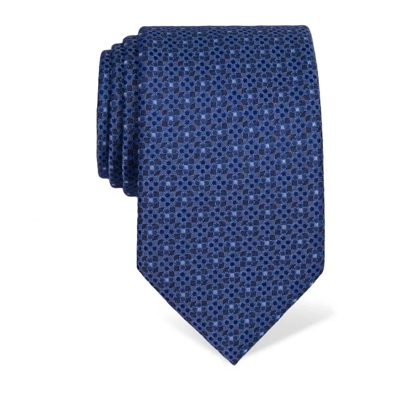 Cravat CROATA Classic  Small shapes Light blue  Silk 100%  