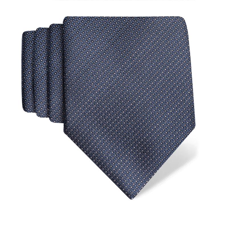 Cravat CROATA Classic Large Small shapes Petroleum  Silk 100%  
