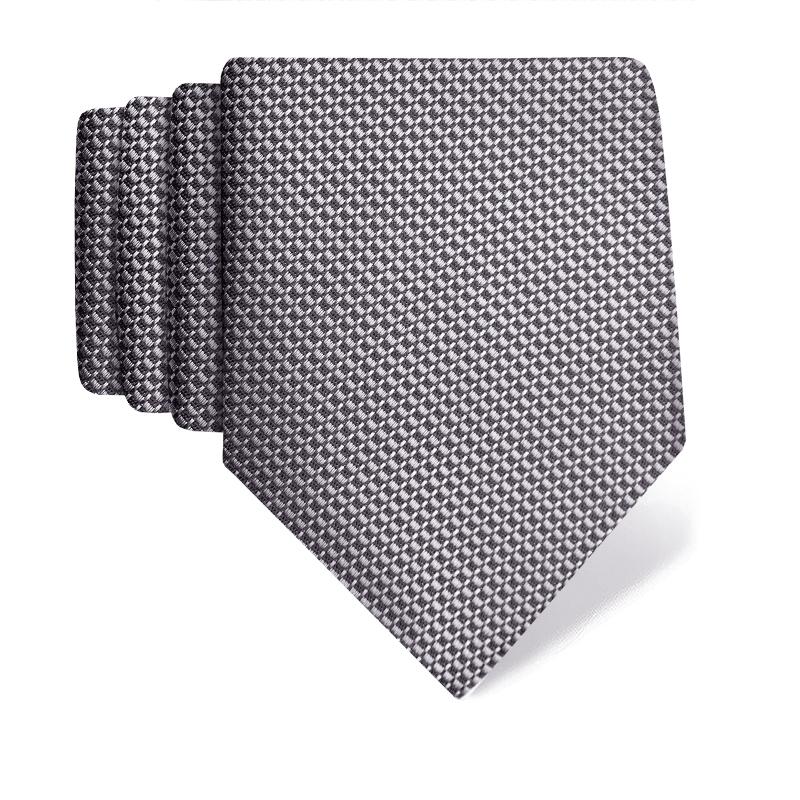 Cravat CROATA Classic Large Small shapes Grey  Silk 100%  