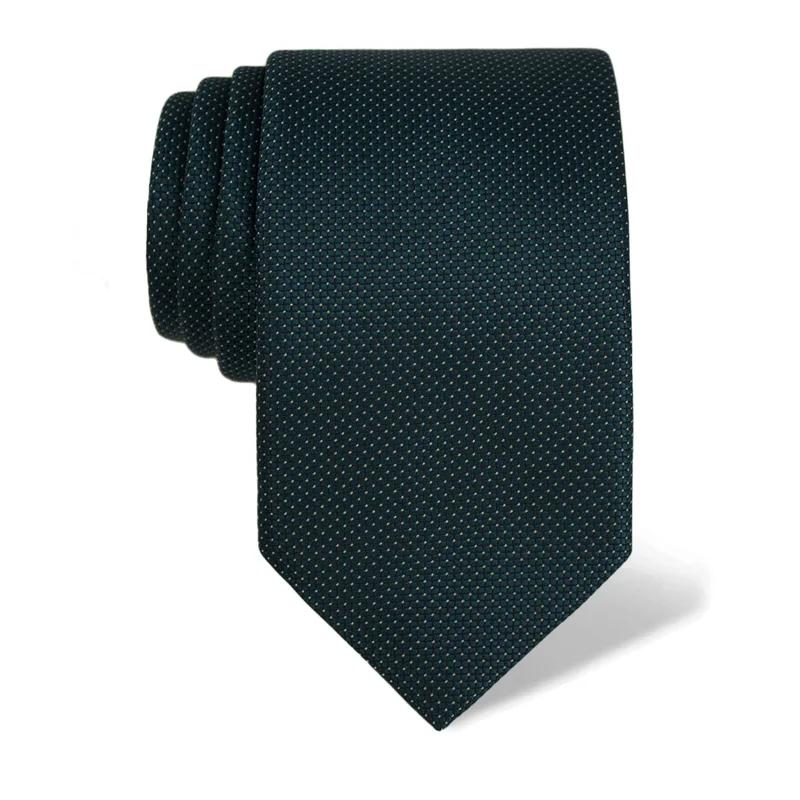 Cravat CROATA Classic Large Small shapes Petroleum  Silk 100%  