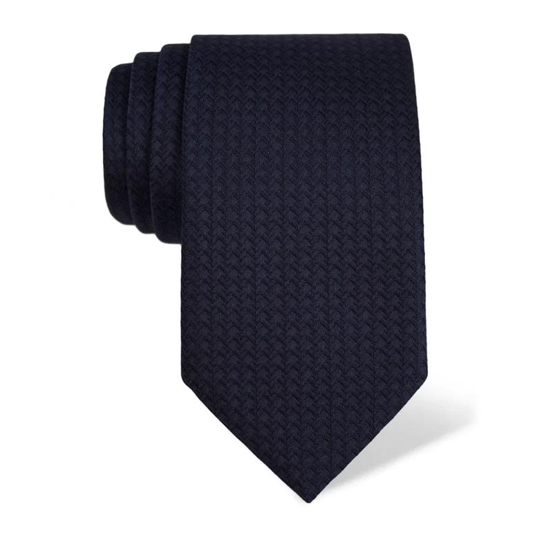 Cravat CROATA Classic Large Small shapes Dark blue  Silk 100%  