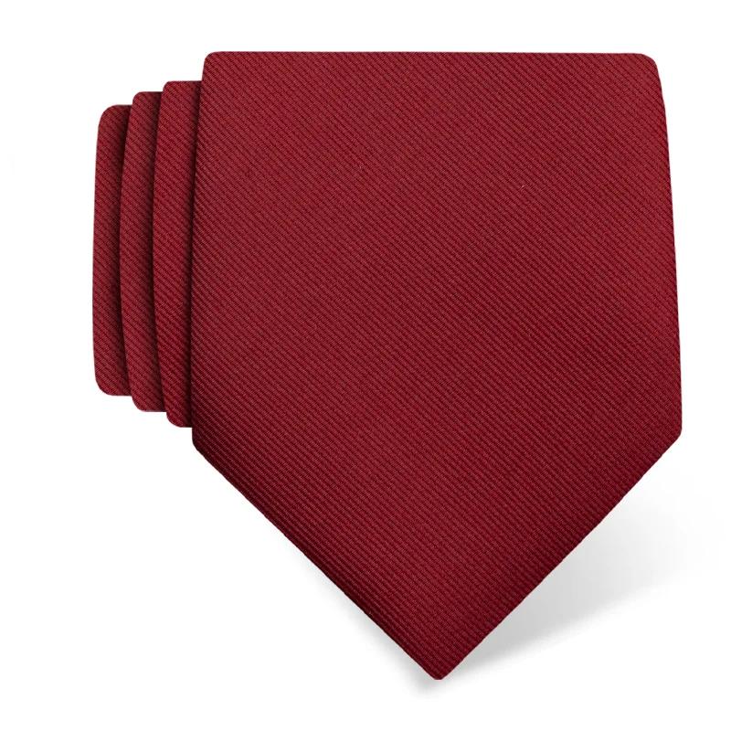 Cravat CROATA Classic  Solid textured Red  Silk 100%  