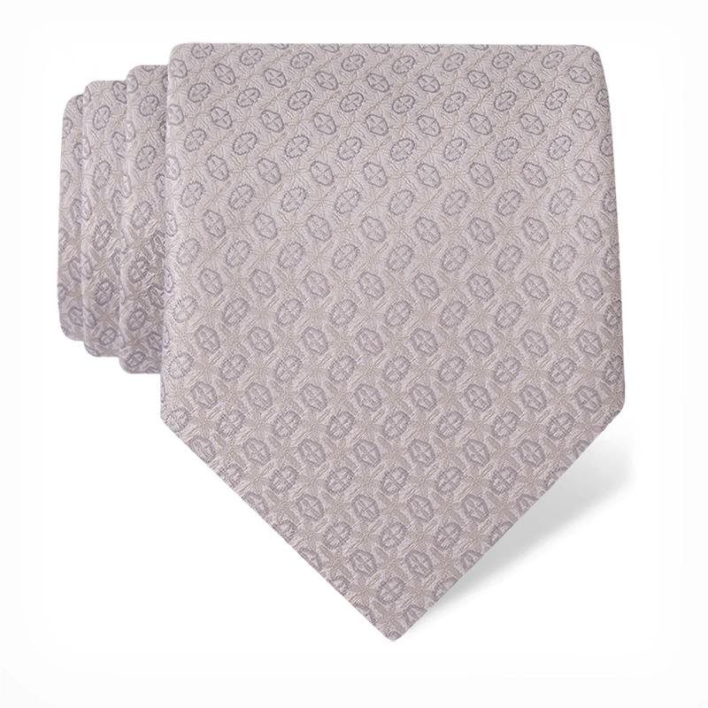 Cravat CROATA Festum Classic  Small shapes Champagne  Silk 100%  