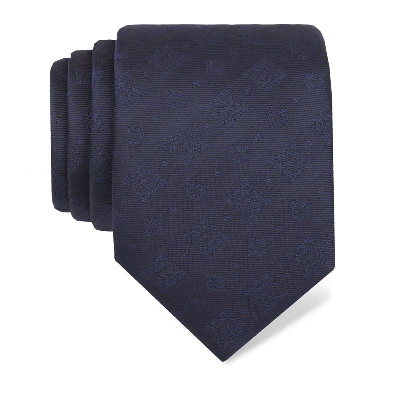 Cravat CROATA Festum Thematic  Braiding Dark blue  Silk 100%  