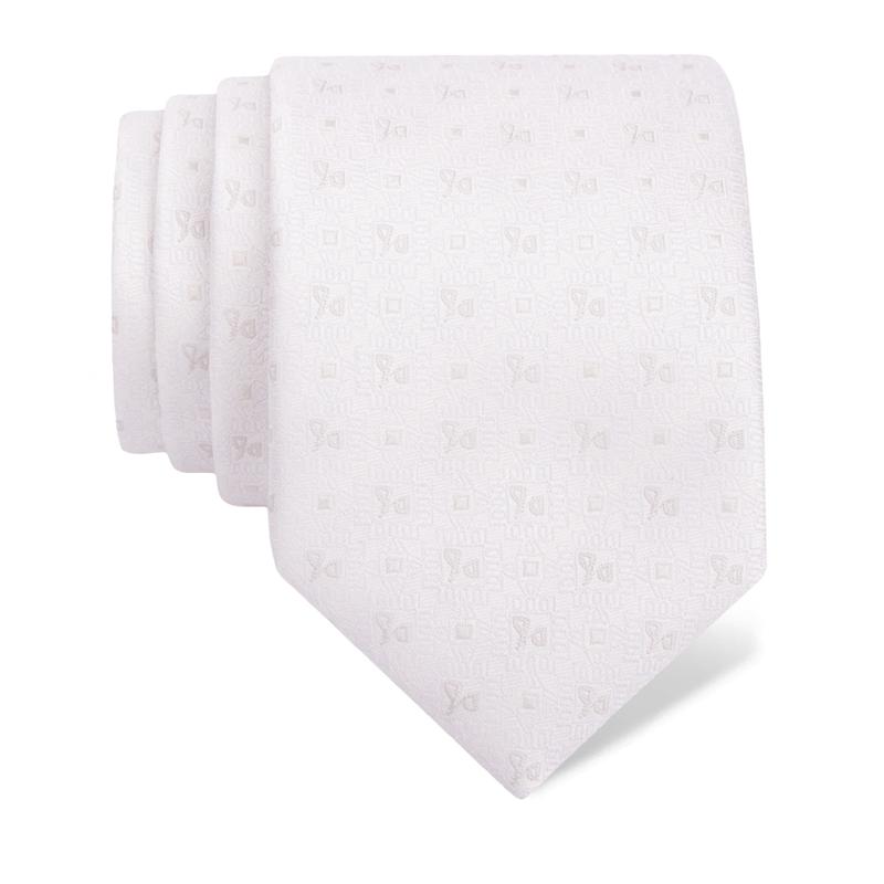 Cravat CROATA Thematic  Glagolitic alphabet Champagne  Silk 100%  