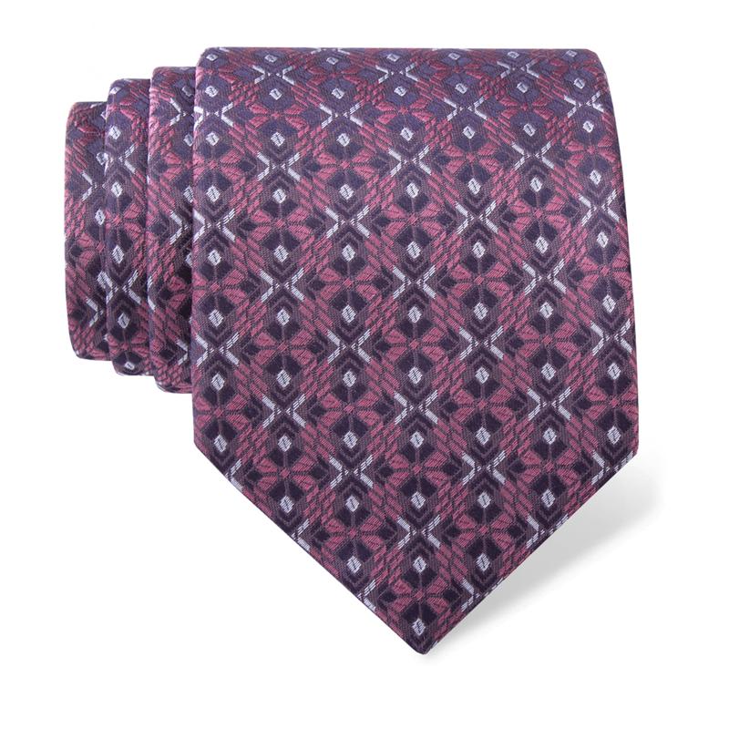 Cravat CROATA 4 Thematic Limited edition Folk embroidery Pink  Silk 100%  