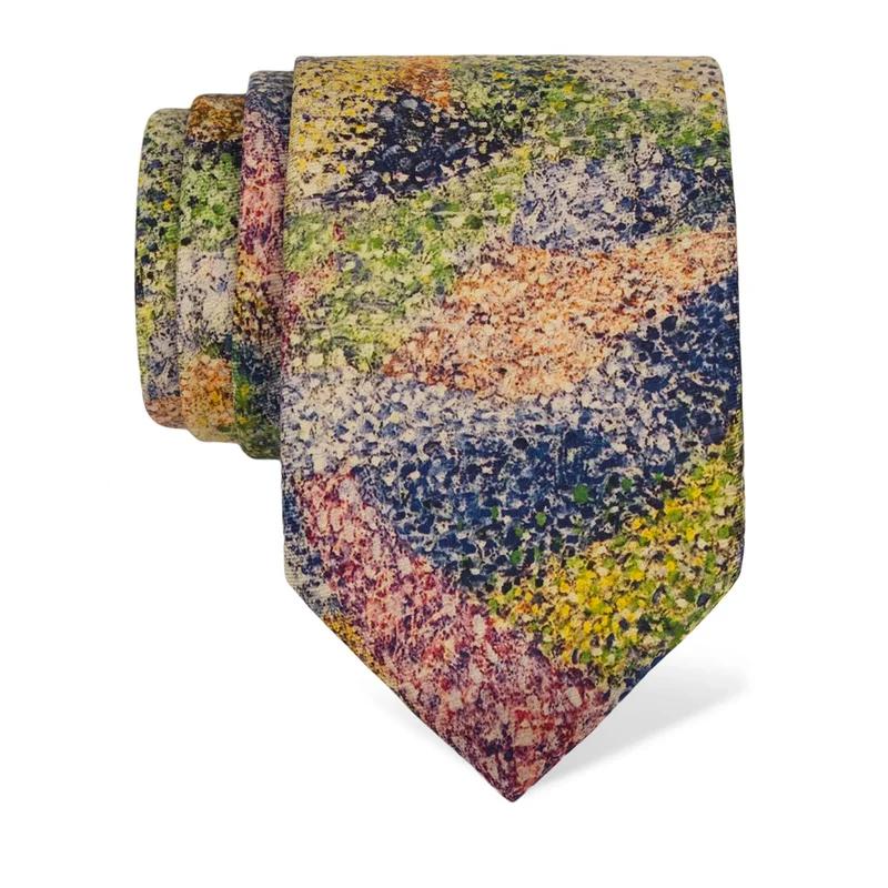 Cravat CROATA Art Thematic   Beige  Silk 100%  