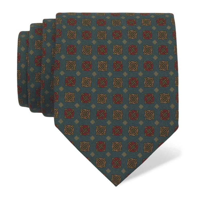 Cravat CROATA Thematic  Braiding Petroleum  Silk 100%  