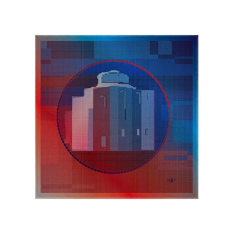 Scarf CROATA Thematic  Zadar Red  Silk 100%  