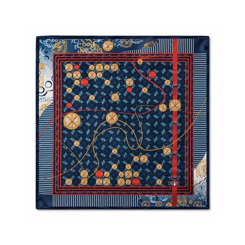 Scarf CROATA Thematic  City of Osijek Dark blue  Silk 100%  