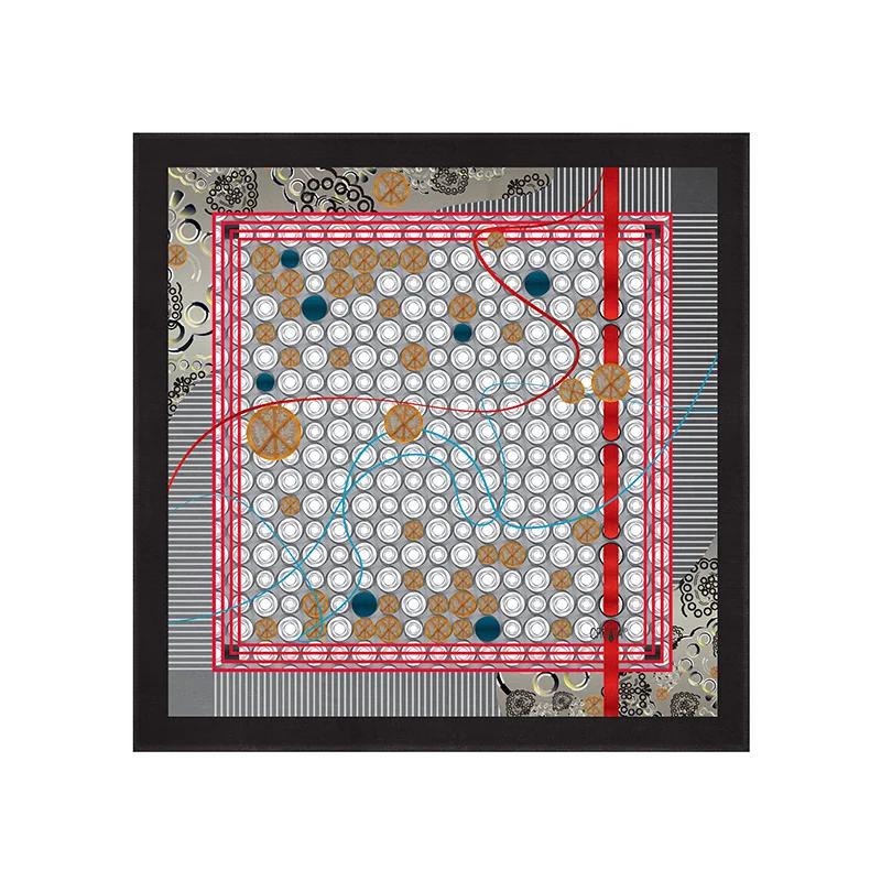 Scarf CROATA Thematic  City of Osijek Grey  Silk 100%  