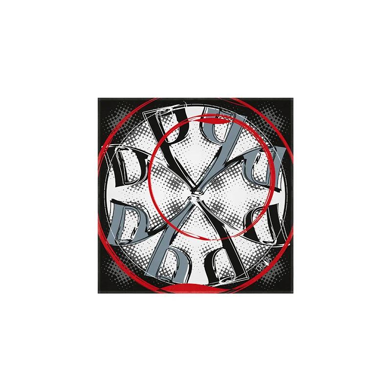 Scarf CROATA Thematic  Glagolitic alphabet Black  Silk 100%  