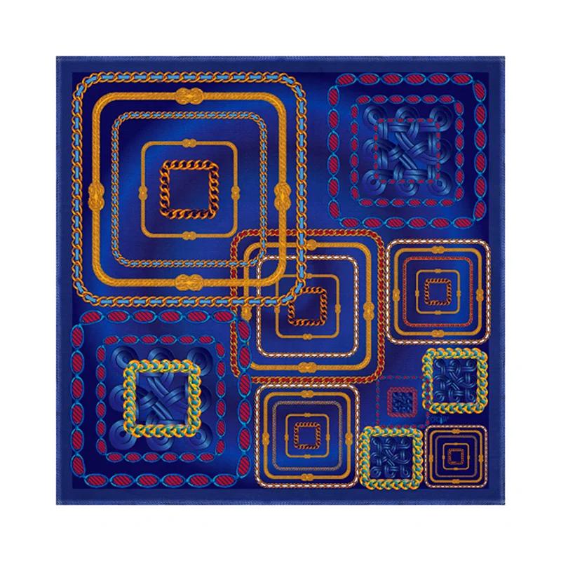 Scarf CROATA Brijuni Thematic Limited edition Braiding Blue  Silk 100%  