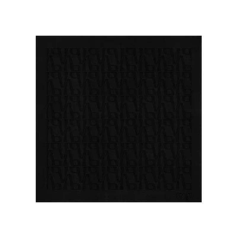 Scarf CROATA Brijuni Thematic  Glagolitic alphabet Black  Silk 100%  