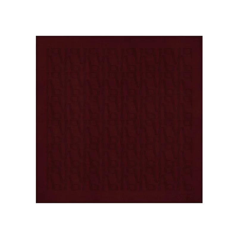 Scarf CROATA Brijuni Thematic  Glagolitic alphabet Wine red  Silk 100%  
