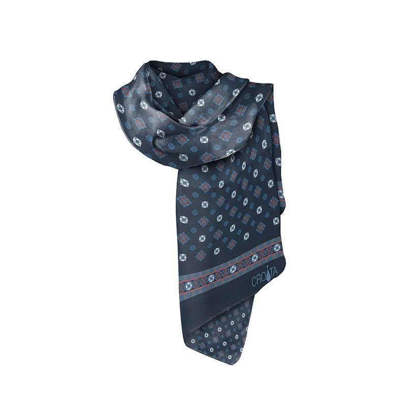 Shawl Thematic  Braiding Blue  Silk 100%  