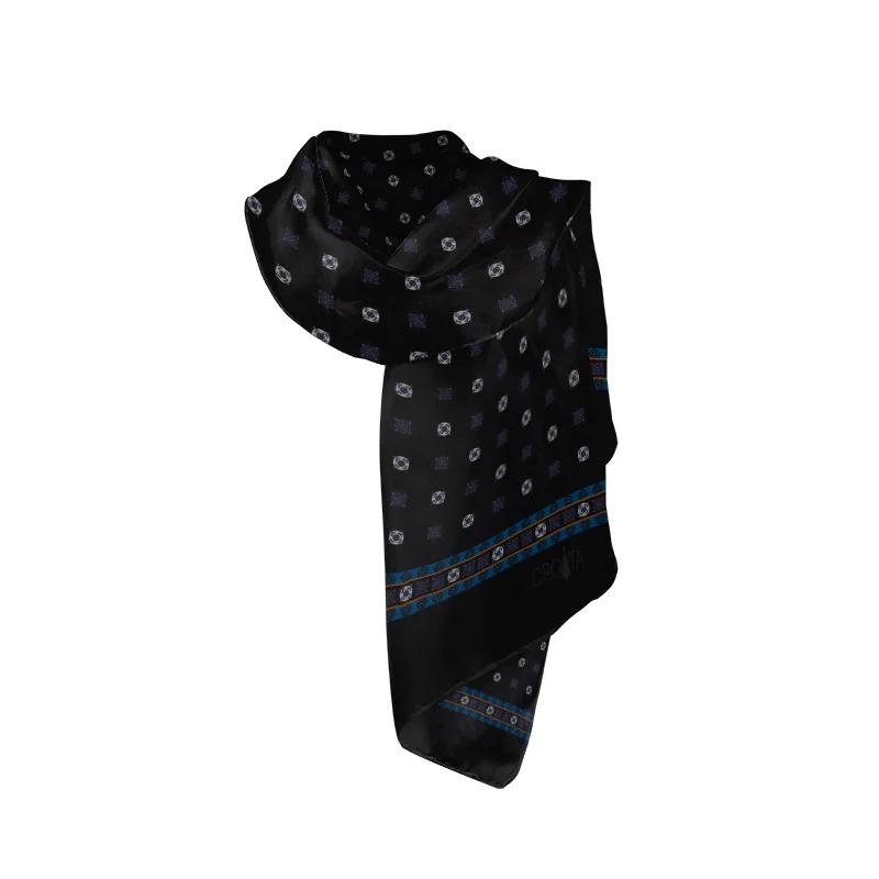 Shawl CROATA Thematic  Braiding Black  Silk 100%  