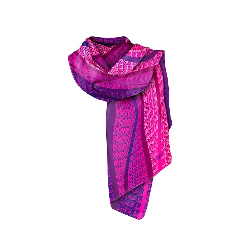 Shawl CROATA Thematic  Braiding Magenta  Silk 100%  