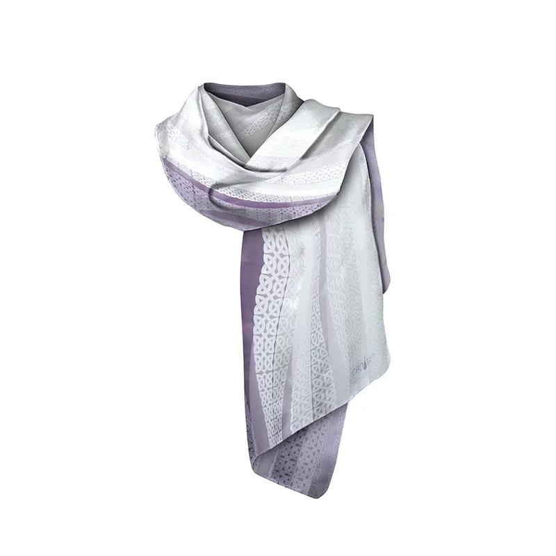 Shawl CROATA Thematic  Braiding White  Silk 100%  