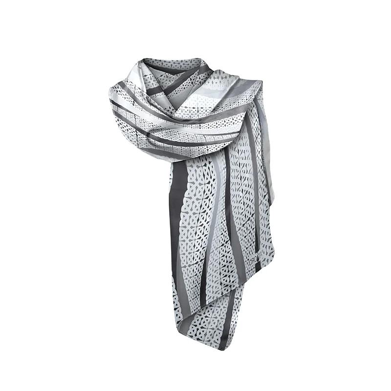 Shawl CROATA Thematic  Braiding Black  Silk 100%  